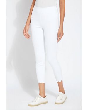Lyssé Scallop Hem Pants - White