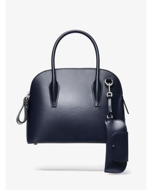 Michael Kors Kaitlin Medium Leather Dome Satchel - Black