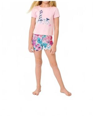 Lilly Pulitzer Girl's Mini Leva Short - Red