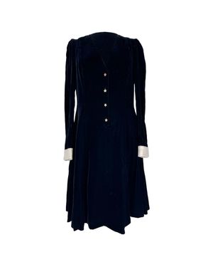 PHILOSOPHY BY LORENZO SERAFINI Philosophy Di Lorenzo Serafini V-Neck Midi Dress - Blue