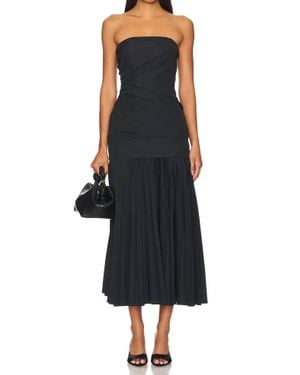 A.L.C. Austin Strapless Pleated Dress - Black