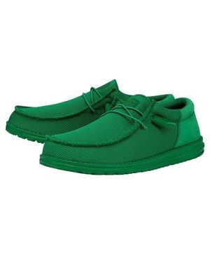HEYDUDE Wally Funk Mono 40011-310 'Sgreen Moc Toe Slip-On Shoes Liq1009