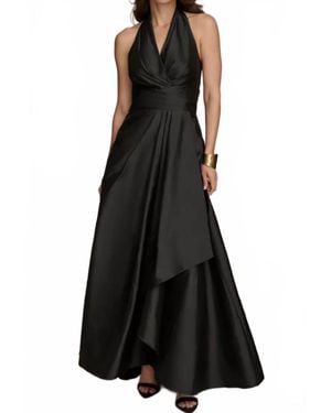 Donna Karan Halter Ball Gown - Black