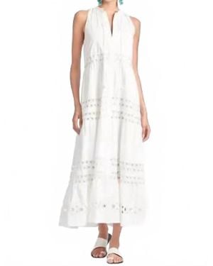 Sachin & Babi Positano Button-Up Sleeveless Long Maxi Dress - White