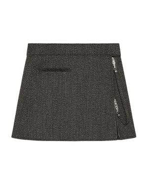 Courreges Charcoal Textured Mini Skirt - Black