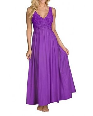 Shadowline Lingerie Sleeveless Long Gown - Purple
