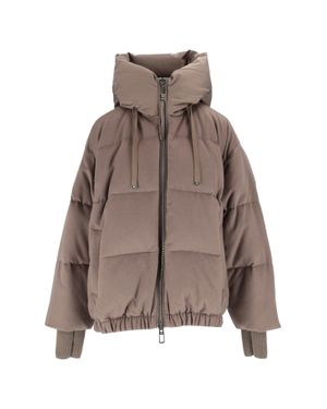 DUNO Boxy Padded Down Jacket - Brown