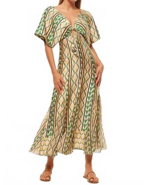 MISA Los Angles Irene Midi Dress - Yellow