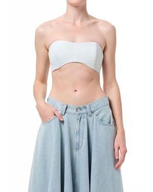 Agolde Gwynne Crop Tube Top - Blue