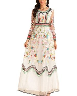 BURRYCO Long Sleeve Maxi Dress - White