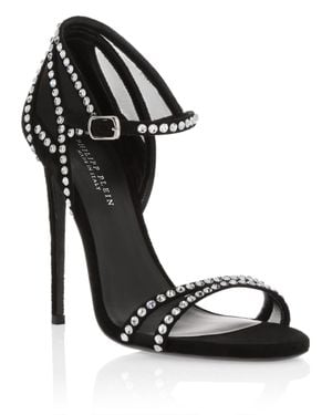 Philipp Plein Sandals High Heels Crystal - Black