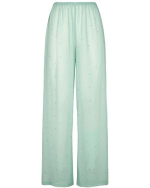 MC2 Saint Barth Flowing Wide-Leg Pants - Green