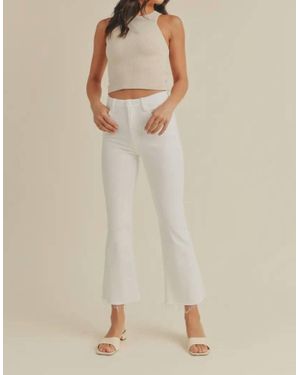 Just Black Denim High Rise Cropped Demi Flare Jean - Natural