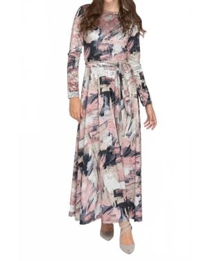 KMW Velvet Swirl Maxi Dress - Multicolor