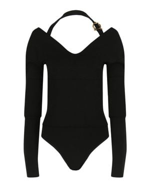 Ferragamo Long Sleeve Bodysuit - Black
