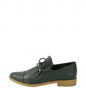 DJANGO & JULIETTE Kotty Leather Flat Shoes - Green