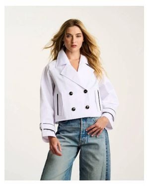 Lisa Todd In Trench Long Sleeve Jacket - White