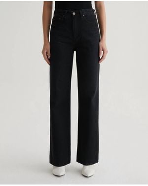 AG Jeans Kora High Rise Wide Leg Jeans - Black