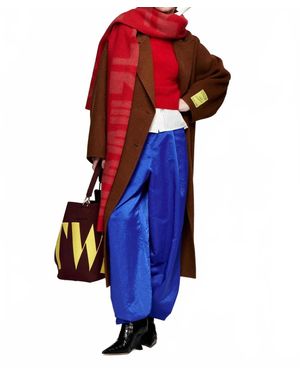 Essentiel Antwerp Kelp Double Face Trench Coat - Red
