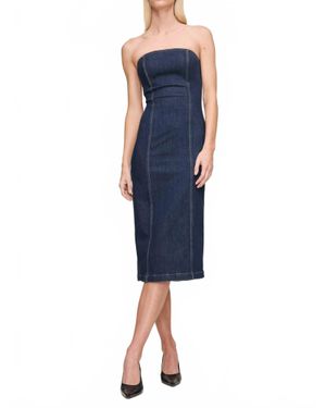 DL1961 Esme Strapless Dress - Blue