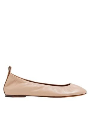 Lanvin The Leather Ballerina Flats - Natural