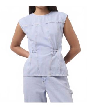 Dala Open Back Top - Blue