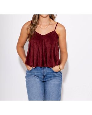 Thml Pleated Luxe Tank Top - Red