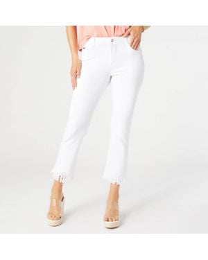 Coco + Carmen Omg Zoey Zip Capri With Fringe Jeans - White