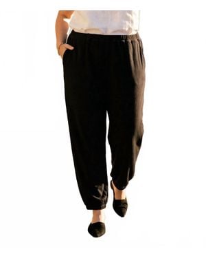 Karen Kane Pull-On Jogger Sweatpants - Black