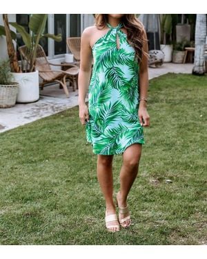 Veronica M Tropicale Twist Swing Dress - Green