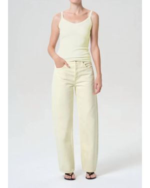 Agolde Arc Relaxed Wide Leg Jeans - White