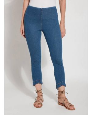 Lyssé Lauren Crop Denim With Back Pockets Legging - Blue