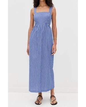 Stateside Poplin Stripe Dress - Blue