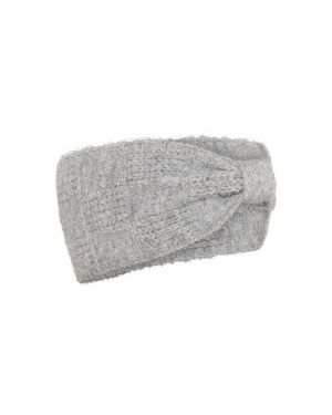 Kaffe Kalouie Rib Knit Gathered Headband - Gray