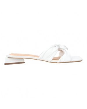 Carrano Serenity Leather Slide Sandal - White