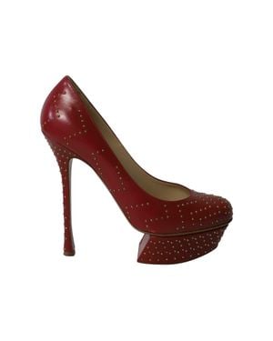 Nicholas Kirkwood Studded Platform High Heel Pumps - Red