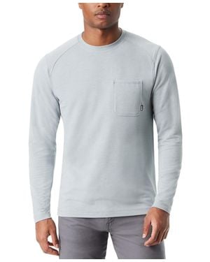 BASS OUTDOOR Shirt Quarry Stretch Long Sleeve Crew Neck Pullover Fts34 - Gray