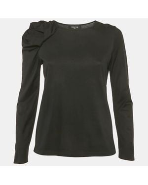 Paule Ka Cotton Ruched Sleeve Top - Green