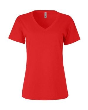 Next Level Cotton V-Neck T-Shirt - Red