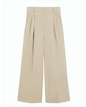 Weekend High-Waisted Wide-Leg Pants - Natural