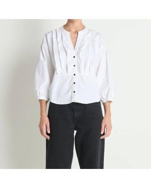 Nation Ltd Amelia Ruffle Shirt - White