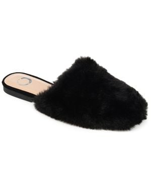 Journee Collection Collection Faux Fur Evelin Mule - Black