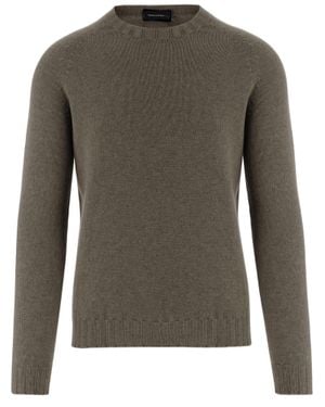 Tagliatore Pinecone Cashmere Crewneck Sweater - Green