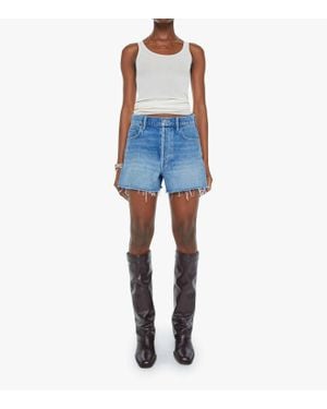 Mother The Main Course Short Fray Jean - Blue