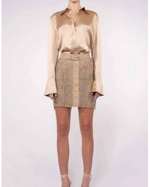 NonChalant Label Cassia Button-Down Top - Natural