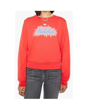 Mother The Dorito Camper Crewneck Sweater, Firework - Red