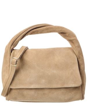 Italian Leather Shoulder Bag - Brown