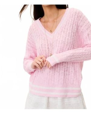 LoveShackFancy Jessanna Pullover Sweater - Pink
