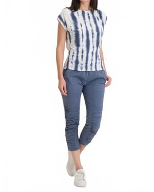 XCVI Arwen Mock Neck Classic Tee - Blue