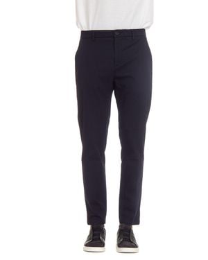 Department 5 Deep Ocean Prince Stretch Cotton Chino Pants - Blue